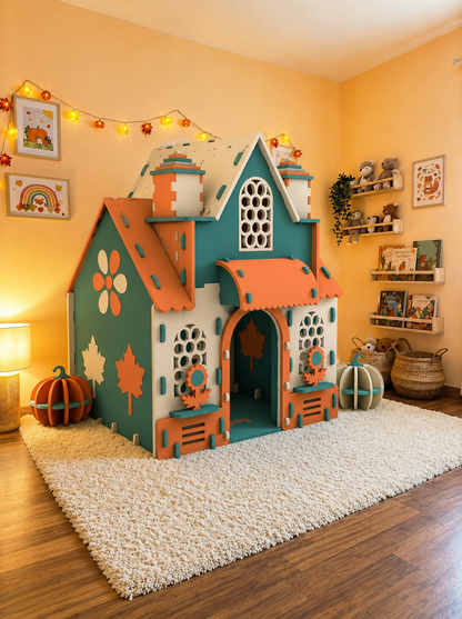 Roomy Pumpkin, cabane citrouille en mousse à construire pour enfant dès 3 ans