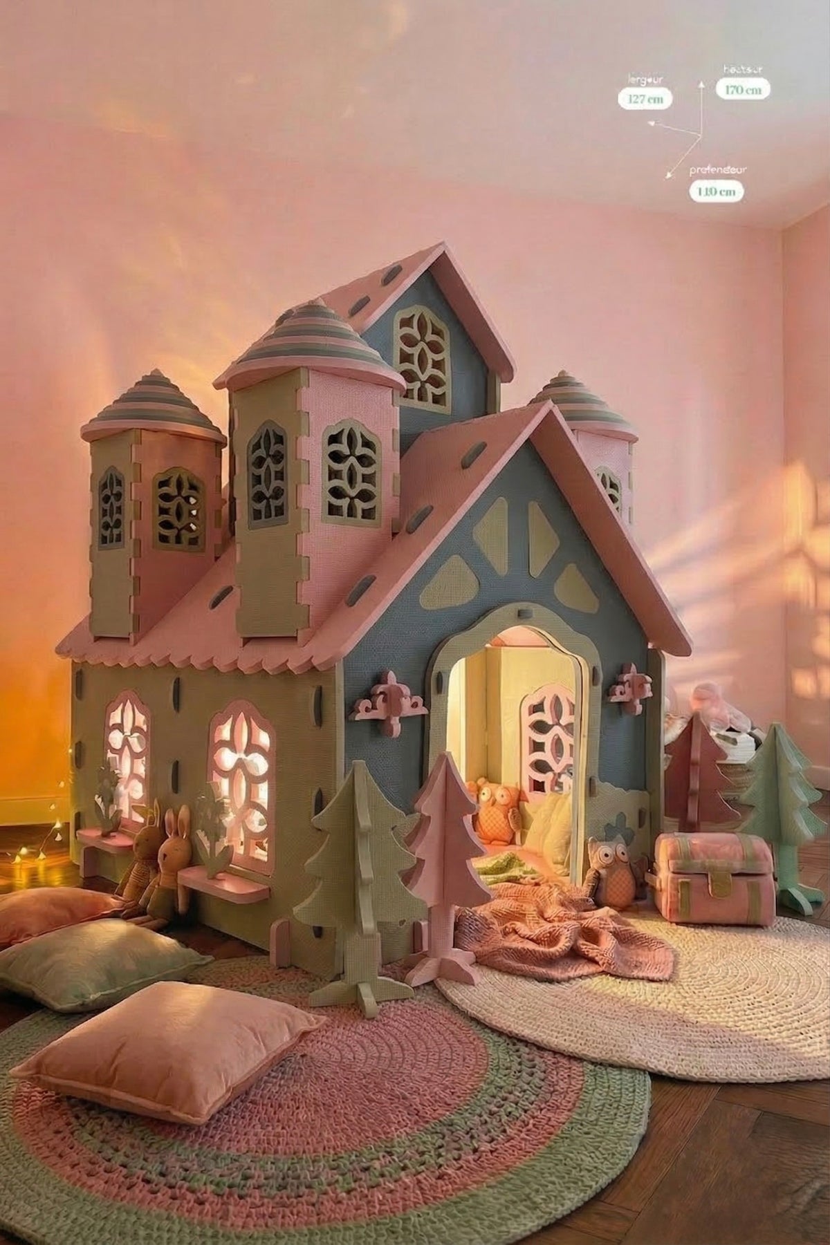 Cabane en mousse pour enfant Roomy Castle, château à construire, Maison Roomy