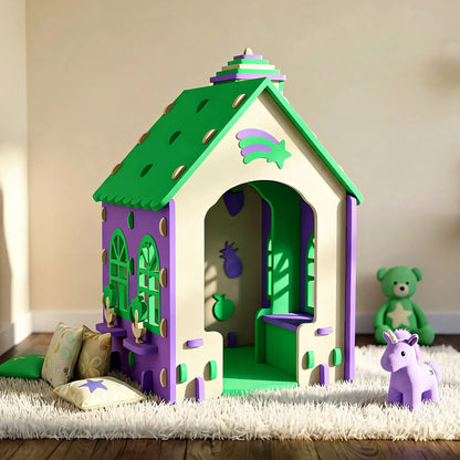 Cabane en mousse pour enfant Roomy Tiny coloris beige, 41 pièces